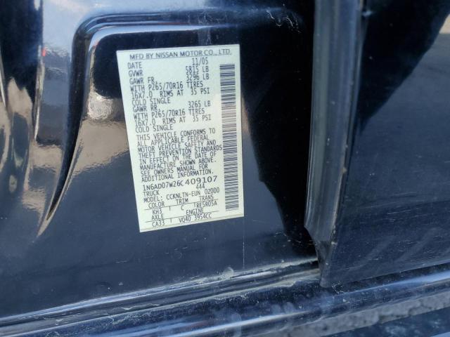 Photo 10 from auction – 2006 NISSAN FRONTIER C with VIN 1N6AD07W26C409107