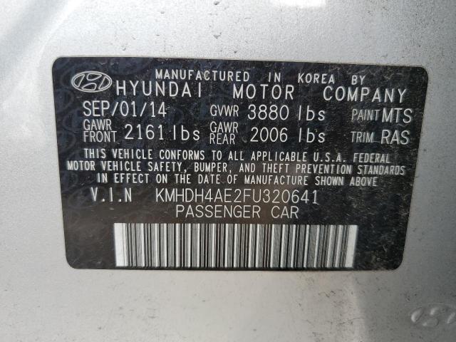 Photo 10 from auction – 2015 HYUNDAI ELANTRA SE with VIN KMHDH4AE2FU320641