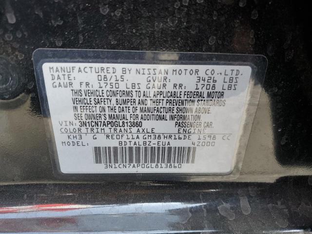 Photo 10 from auction – 2016 NISSAN VERSA S with VIN 3N1CN7AP0GL813860