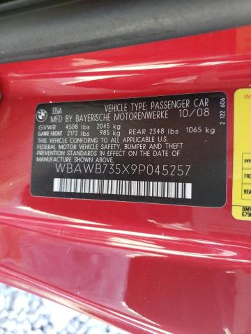 Photo 10 from auction – 2009 BMW 335 I with VIN WBAWB735X9P045257