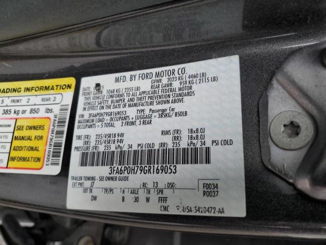 Photo 10 from auction – 2016 FORD FUSION SE with VIN 3FA6P0H79GR169053