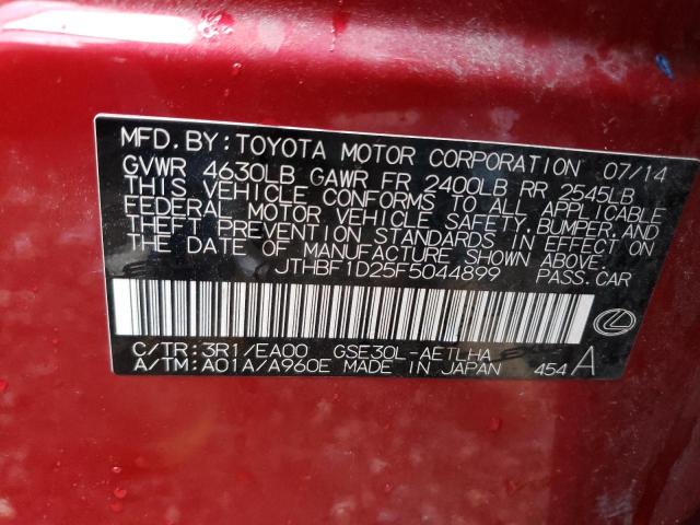 Photo 10 from auction – 2015 LEXUS IS 250 with VIN JTHBF1D25F5044899