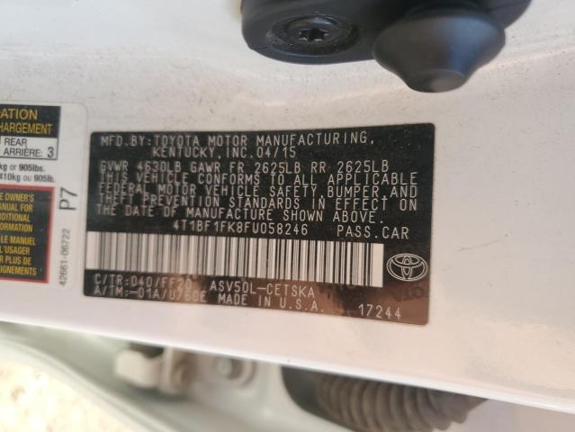 Photo 10 from auction – 2015 TOYOTA CAMRY LE with VIN 4T1BF1FK8FU058246