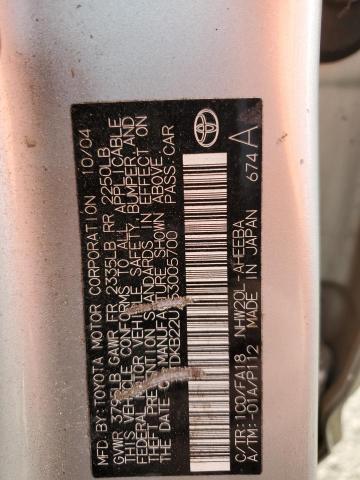 Photo 10 from auction – 2005 TOYOTA PRIUS with VIN JTDKB22U153005700