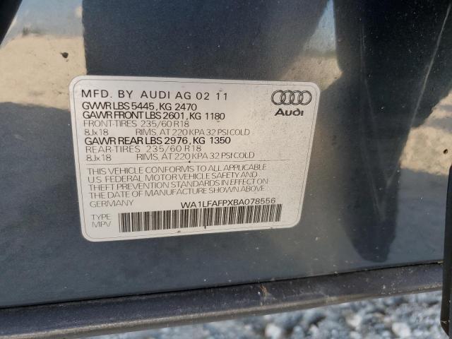 Photo 10 from auction – 2011 AUDI Q5 PREMIUM with VIN WA1LFAFPXBA078556