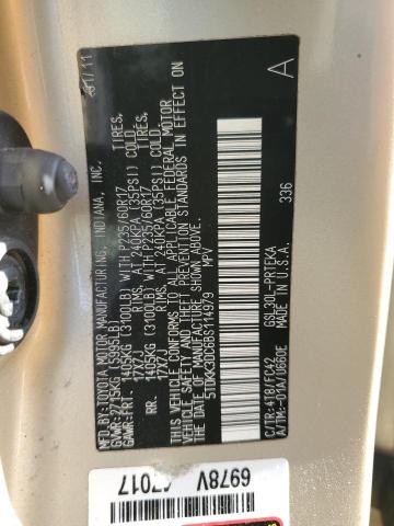 Photo 10 from auction – 2011 TOYOTA SIENNA LE with VIN 5TDKK3DC6BS114979