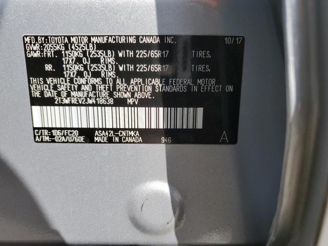 Photo 10 from auction – 2018 TOYOTA RAV4 ADVEN with VIN 2T3WFREV2JW418638