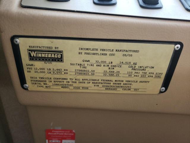 Photo 10 from auction – 2006 WINNEBAGO MOTORHOME with VIN 4UZACKDC56CW02293