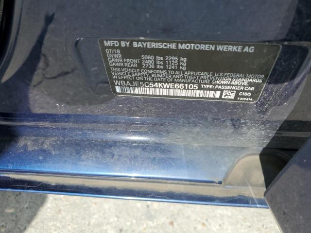 Photo 10 from auction – 2019 BMW 540 I with VIN WBAJE5C54KWE66105