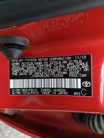 Photo 10 from auction – 2014 TOYOTA PRIUS with VIN JTDKN3DU5E1763349