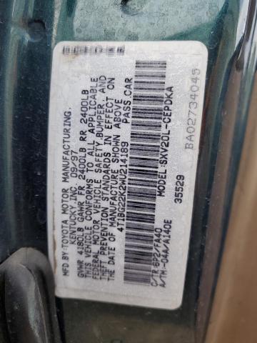 Photo 10 from auction – 1998 TOYOTA CAMRY CE with VIN 4T1BG22K2WU214189