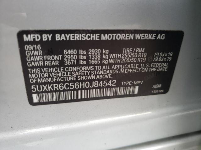 Photo 10 from auction – 2017 BMW X5 XDRIVE5 with VIN 5UXKR6C56H0J84542