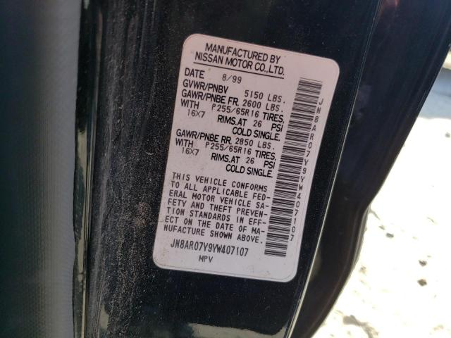 Photo 10 from auction – 2000 NISSAN PATHFINDER with VIN JN8AR07Y9YW407107