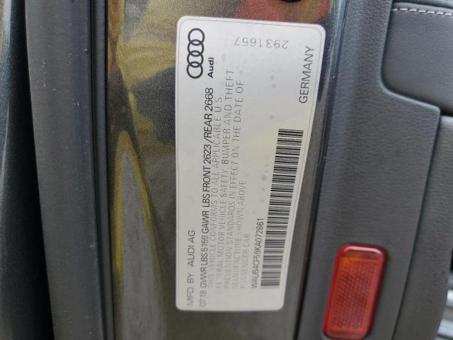 Photo 10 from auction – 2019 AUDI S5 PREMIUM with VIN WAUB4CF59KA072861
