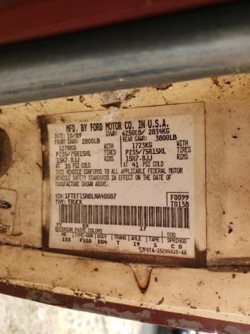 Photo 10 from auction – 1990 FORD F150 with VIN 1FTEF15N8LNA40087