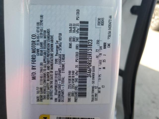 Photo 10 from auction – 2018 FORD FUSION TIT with VIN 3FA6P0RU2JR131823
