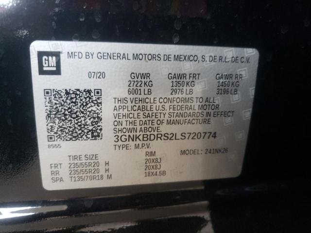 Photo 10 from auction – 2020 CHEVROLET BLAZER 3LT with VIN 3GNKBDRS2LS720774