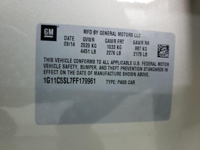 Photo 10 from auction – 2015 CHEVROLET MALIBU 1LT with VIN 1G11C5SL7FF179961