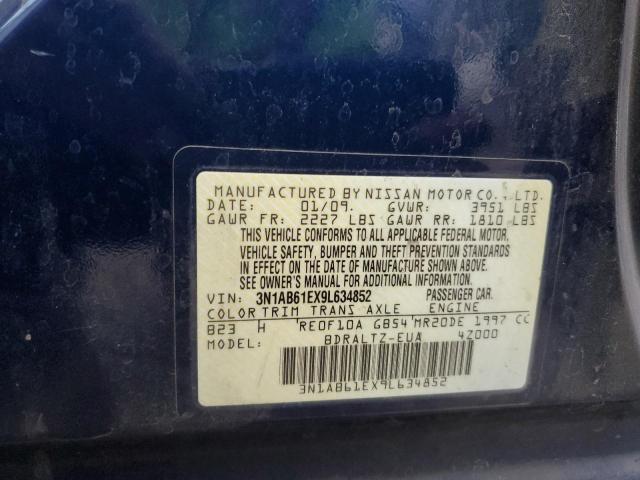 Photo 10 from auction – 2009 NISSAN SENTRA 2.0 with VIN 3N1AB61EX9L634852