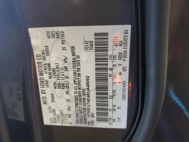 Photo 10 from auction – 2006 FORD EXPLORER E with VIN 1FMEU74E46UA45092