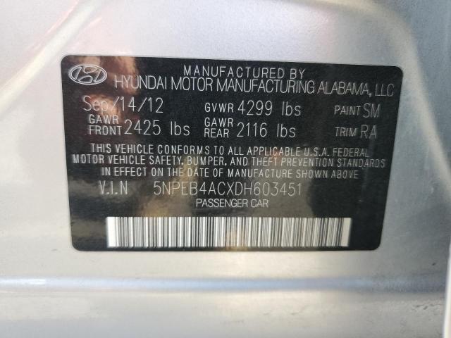 Photo 10 from auction – 2013 HYUNDAI SONATA GLS with VIN 5NPEB4ACXDH603451