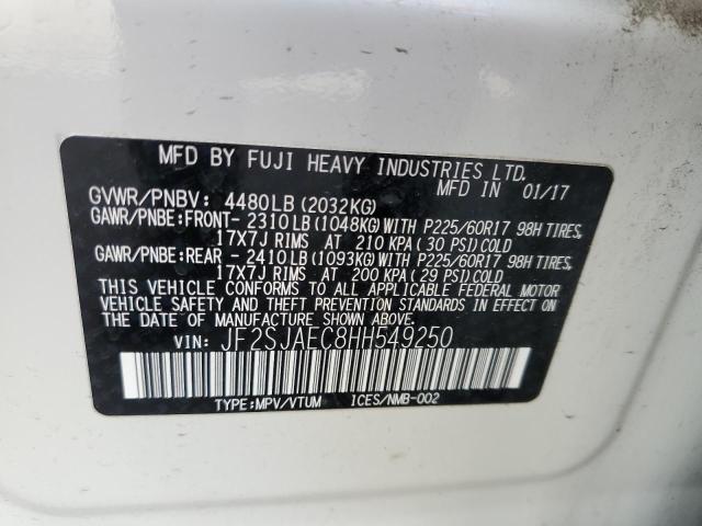 Photo 10 from auction – 2017 SUBARU FORESTER 2 with VIN JF2SJAEC8HH549250