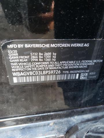 Photo 10 from auction – 2020 BMW M850XI with VIN WBAGV8C01LBP48725