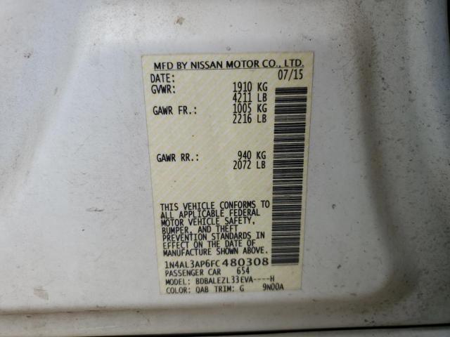 Photo 10 from auction – 2015 NISSAN ALTIMA 2.5 with VIN 1N4AL3AP6FC480308