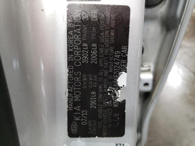 Photo 10 from auction – 2014 KIA FORTE EX with VIN KNAFX4A86E5124749