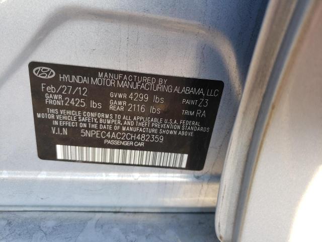 Photo 10 from auction – 2012 HYUNDAI SONATA SE with VIN 5NPEC4AC2CH482359