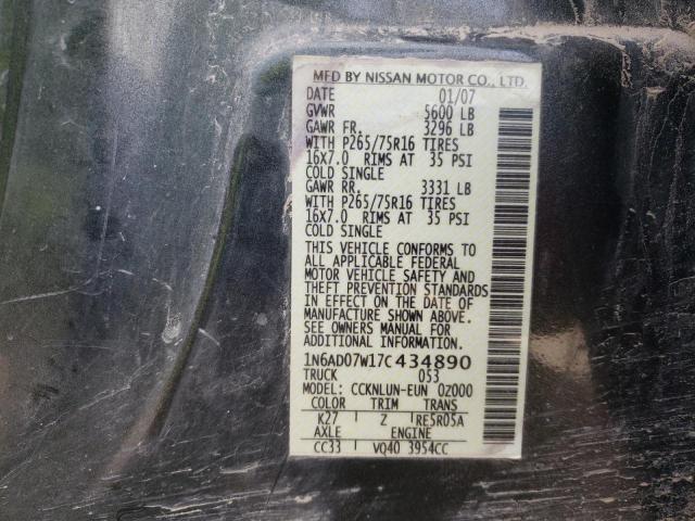 Photo 10 from auction – 2007 NISSAN FRONTIER with VIN 1N6AD07W17C434890