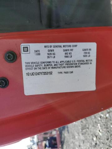 Photo 10 from auction – 2000 CHEVROLET CAVALIER with VIN 1G1JC1247Y7253152