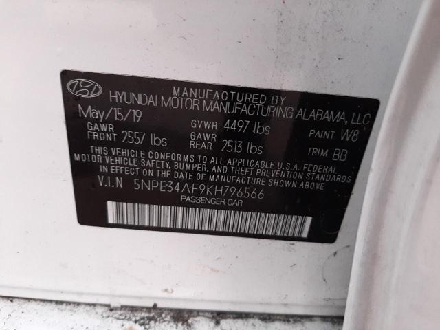 Photo 10 from auction – 2019 HYUNDAI SONATA LIM with VIN 5NPE34AF9KH796566