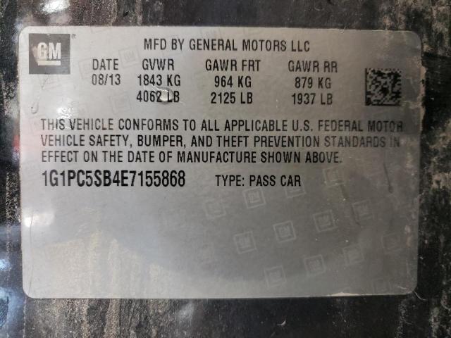 Photo 10 from auction – 2014 CHEVROLET CRUZE LT with VIN 1G1PC5SB4E7155868