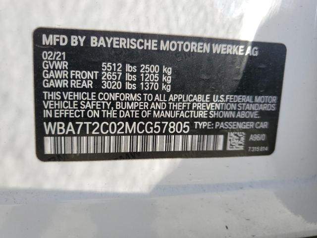 Photo 10 from auction – 2021 BMW 740 I with VIN WBA7T2C02MCG57805