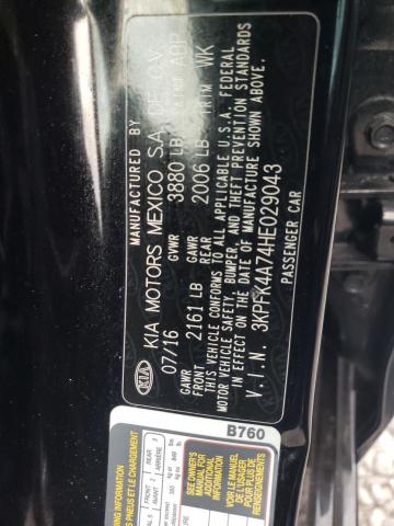 Photo 10 from auction – 2017 KIA FORTE LX with VIN 3KPFK4A74HE029043