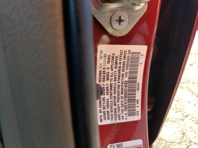 Photo 10 from auction – 2010 HONDA CIVIC LX with VIN 19XFA1F50AE014263