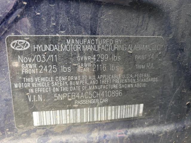 Photo 10 from auction – 2012 HYUNDAI SONATA GLS with VIN 5NPEB4AC5CH410896
