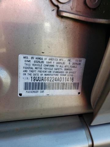 Photo 10 from auction – 2004 ACURA TL with VIN 19UUA66224A011416