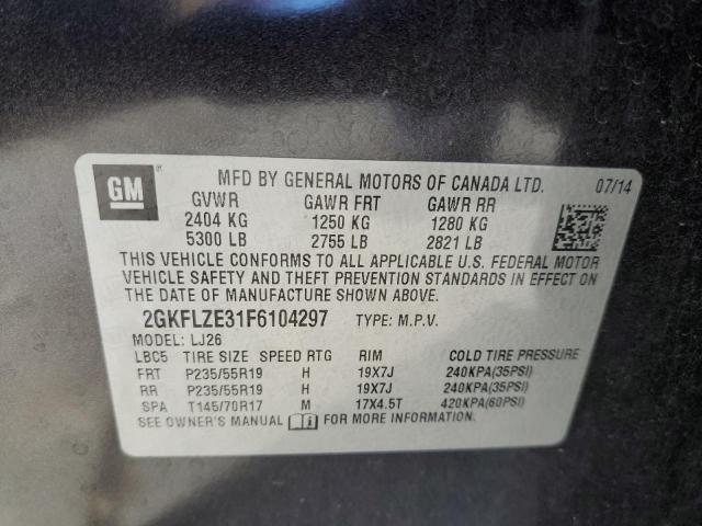 Photo 10 from auction – 2015 GMC TERRAIN DE with VIN 2GKFLZE31F6104297