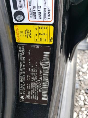 Photo 10 from auction – 2007 BMW X3 3.0SI with VIN WBXPC93477WF02820