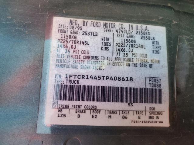 Photo 10 from auction – 1996 FORD RANGER SUP with VIN 1FTCR14A5TPA08618