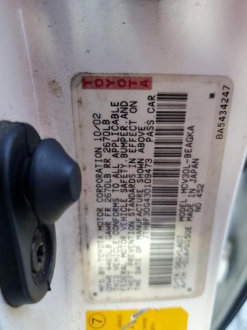 Photo 10 from auction – 2003 LEXUS ES 300 with VIN JTHBF30G430109473