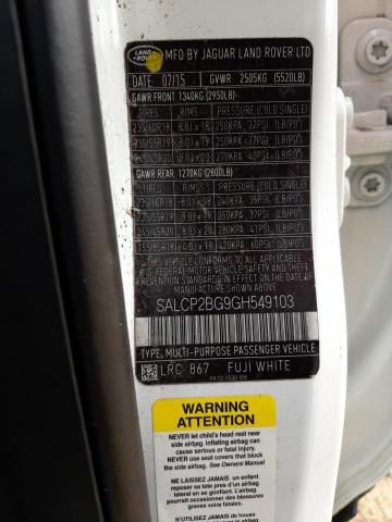Photo 10 from auction – 2016 LAND ROVER DISCOVERY with VIN SALCP2BG9GH549103