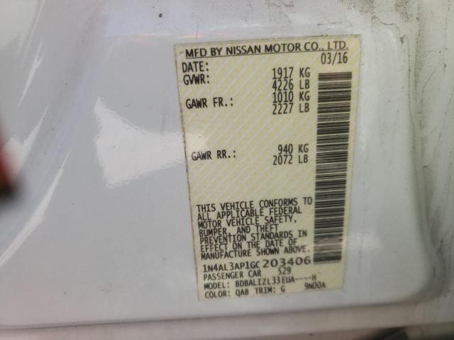 Photo 10 from auction – 2016 NISSAN ALTIMA 2.5 with VIN 1N4AL3AP1GC203406