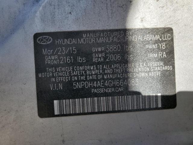 Photo 10 from auction – 2016 HYUNDAI ELANTRA SE with VIN 5NPDH4AE4GH664083