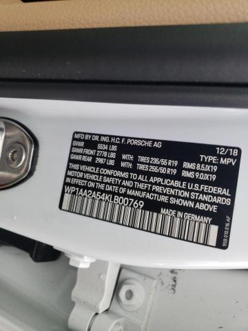 Photo 10 from auction – 2019 PORSCHE MACAN with VIN WP1AA2A54KLB00769