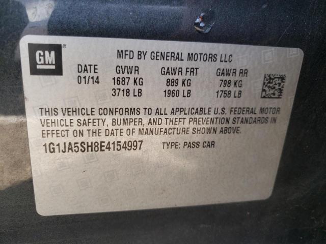 Photo 10 from auction – 2014 CHEVROLET SONIC LS with VIN 1G1JA5SH8E4154997