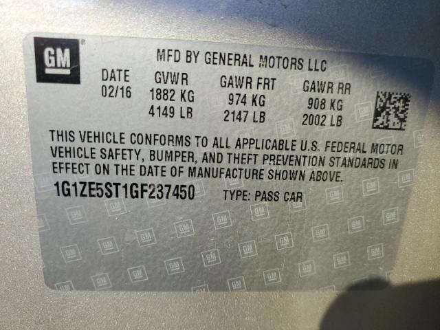 Photo 10 from auction – 2016 CHEVROLET MALIBU LT with VIN 1G1ZE5ST1GF237450