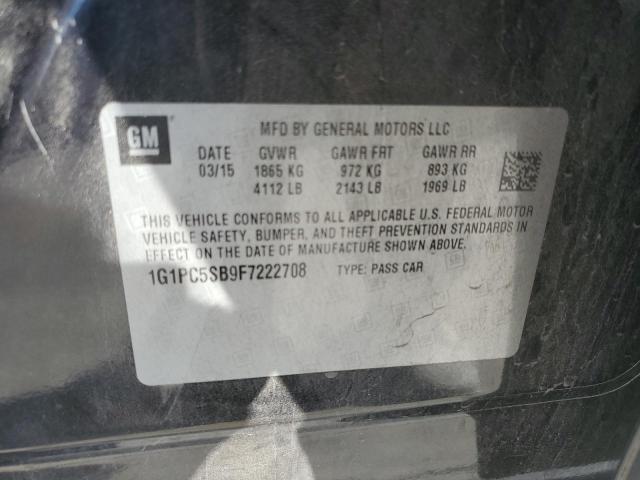Photo 10 from auction – 2015 CHEVROLET CRUZE LT with VIN 1G1PC5SB9F7222708